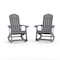 Flash Furniture 2 PK White Poly Resin Adirondack Rocking Chairs JJ-C14705-GY-2-GG - alternate 1